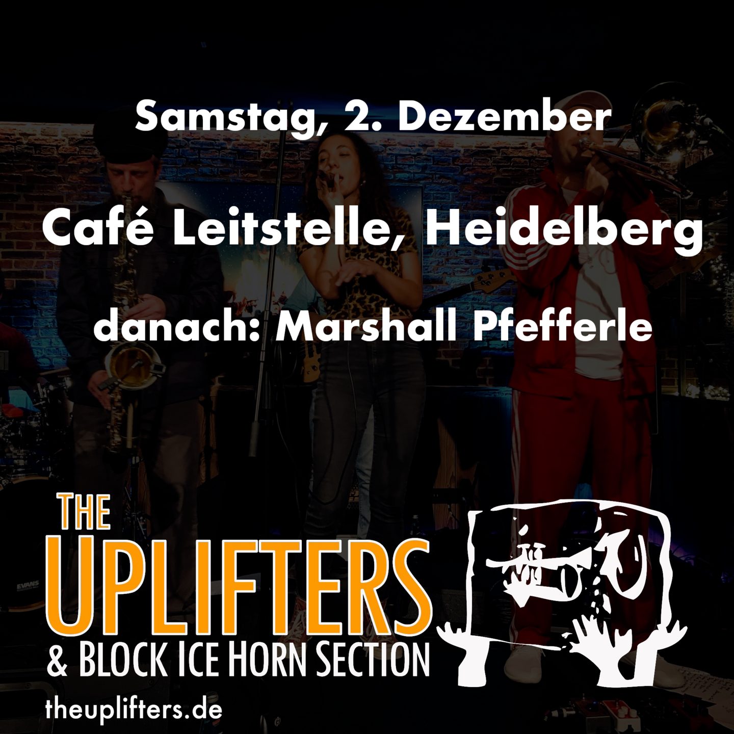 Samstag, 2. Dezember: Café Leitstelle, Heidelberg. Danach: Marshall Pfefferle.